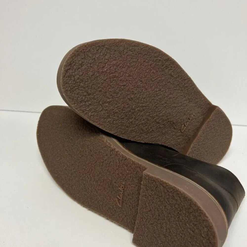 Clarks Mens Bushacre 2 Chukka Boots Brown Leather Size 10